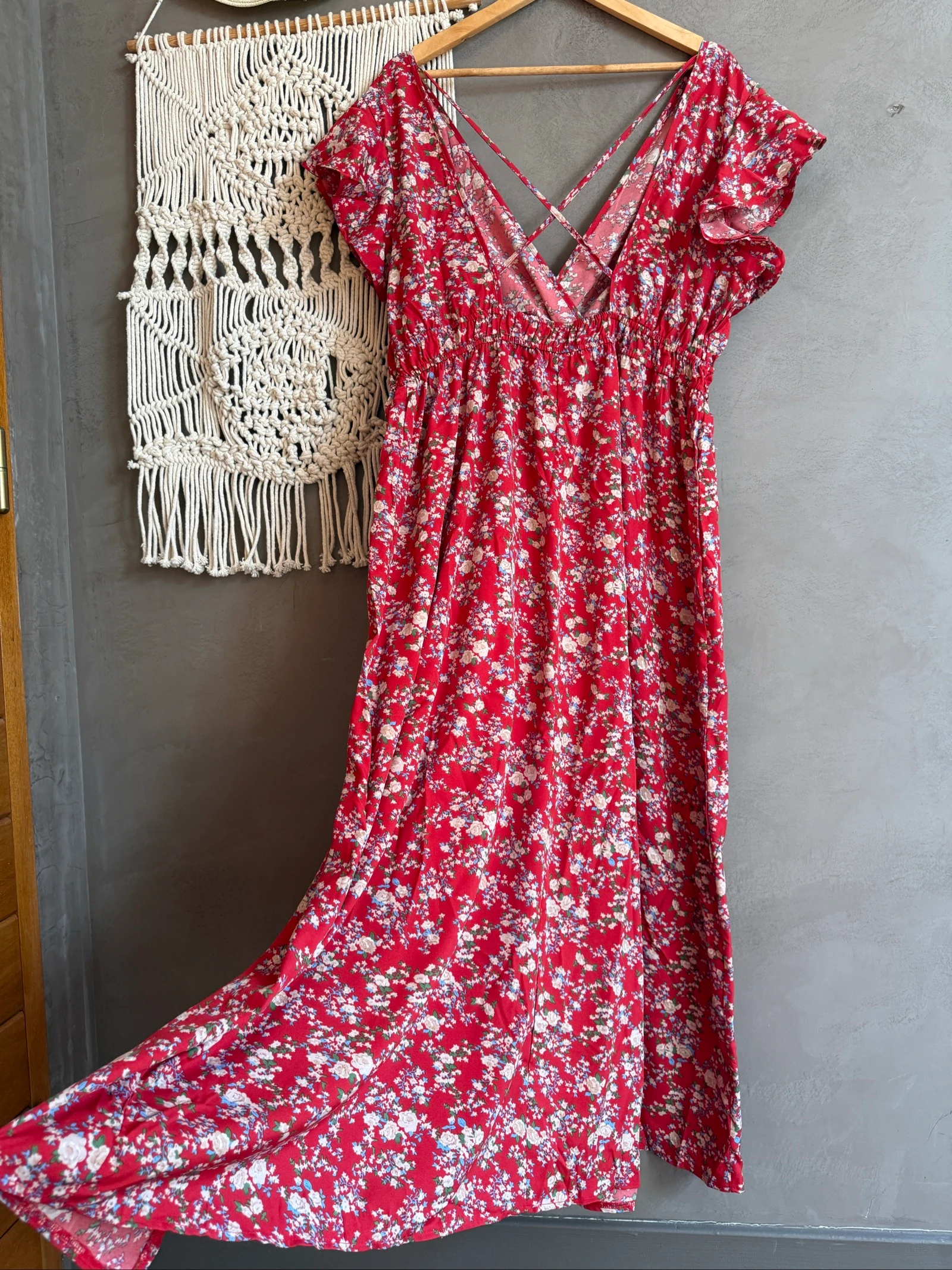 Vestido tamanho 52 de verão decote cruzado para férias ao sol – photo 4